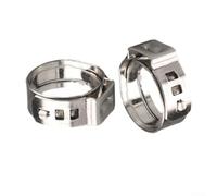 25 abrazaderas de manguera de acero inoxidable de una sola oreja que proporcionan un sellado fiable con interior suave para evitar el deslizamiento de la manguera en diferentes tamaños (11,3 mm)