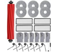 25 accesorios para robot aspirador Roborock QV 35A / QV 35S / Qrevo S Pro/Serie QR 598/798, 1 cepillo principal, 6 bolsas para el polvo, 6 almohadillas de limpieza, 4 filtros HEPA, 6 cepillos