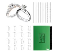 25 adaptadores de anillo invisible demasiado grande - reductor de tamaño de silicona de varios tamaños y estilos - adaptador universal para mujer y hombre