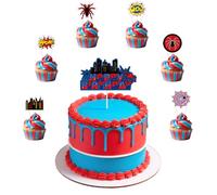 25 Adornos para Cupcakes de Cumpleaños con Diseño de Araña, Araña Decoracion Tarta con Múltiples Formas para Niños y Niñas Ideal Fiestas y Celebraciones