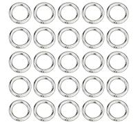 25 anillos para llaveros, 28 mm de acero inoxidable, cierre de resorte, redondo, anillo tórico, llavero, accesorios para llavero, mochila, bolso, accesorios de manualidades