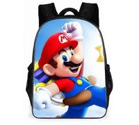 (25) Anime Super Mario Luigi Peach Bowser Koopa Yoshi Cosplay Disfraz Mochila Computadora Mochila Escolar