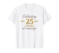 25 años de matrimonio 2000 25 aniversario de boda Camiseta