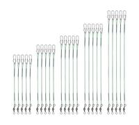 25 avances de acero inoxidable para pesca, kit de accesorios de 5 tamaños (10 cm/15 cm/20 cm/25 cm/30 cm) con pivotes y líderes antimordedura para montajes cebos agua salada y dulce