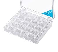 25 bobinas para máquina de coser Eoehro, bobinas Sa156, bobinas clase 15, accesorios de costura, bobina de plástico con funda (1 caja)