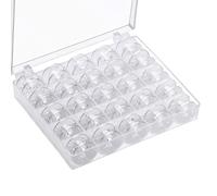 25 bobinas universales para máquina de coser, bobina de plástico para máquina de coser con caja de almacenamiento, fácil de instalar