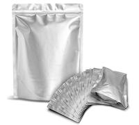 25 bolsas de Mylar de 1 galón, extragruesas de 9.4 mil, 10 x 14 pulgadas, bolsas de Mylar herméticas y sellables al vacío para almacenamiento de alimentos a largo plazo, sin olor, resistentes al