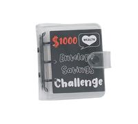 25 bolsillos para dinero, colección de papel, libro de monedas, álbum de 3 anillos, carpeta de PVC, planificador de ahorro de presupuesto, carpeta de presupuesto con sobre