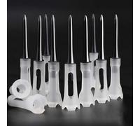 25 camisetas de golf de plástico doblado de baja resistencia con material de goma suave, 83 mm de longitud para un mejor control de vuelo de pelota y accesorios de juego de golf