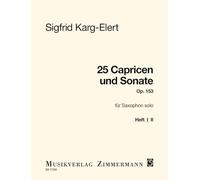25 caprices et sonate: op. 153. saxophone.