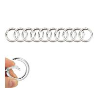 25 Cierres de Resorte con Junta tórica Que se Pueden Abrir for joyería DIY, mosquetón Redondo de Metal, Llavero, Clip for Bolso, Gancho, Hebilla for Cadena de Perro, Conector.(Silver,32mm)