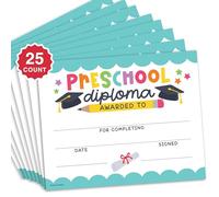 25 coloridos certificados de graduación preescolar - Certificado de logro de diploma de prek, certificado de diploma preescolar para niños, certificado preescolar, certificado de preK, certificados de
