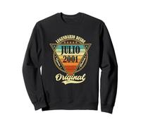 25 cumpleaños Nacido en Julio de 2001 Vintage 25 años Sudadera