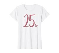 25 cumpleaños, para Mujeres, veinticinco número 25 años Camiseta