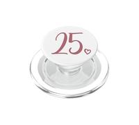 25 cumpleaños, para Mujeres, veinticinco número 25 años PopSockets PopGrip para MagSafe