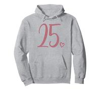 25 cumpleaños, para Mujeres, veinticinco número 25 años Sudadera con Capucha