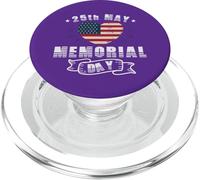 25 de Mayo Memorial Day Bandera Americana Corazón Homenaje PopSockets PopGrip para MagSafe