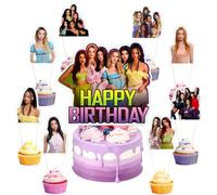 25 Decoraciones para Tartas de Cumpleaños de Katseye,Decoraciones para Cumpleaños de Katseye,Decoraciones para Muffins,Decoraciones para Cupcakes,Productos de Grupos Femeninos de Moda