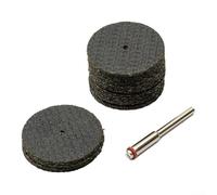 25 Discos Corte Resina 32mm + Mandril, para Metal | Para cortar metal y hierro, discos de resina duraderos, para ideal para bricolaje, incluye 25 unidades y mandril, diámetro
