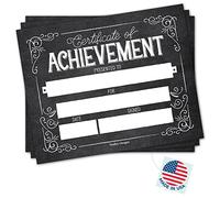 25 Documento de certificado de concesión de certificado de finalización en blanco y negro para impresión - Certificados de estudiante del mes para estudiantes, Premios de certificado de logro y certificados para la escuela