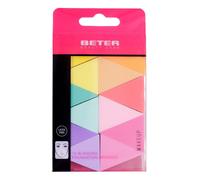 Beter- Pack 12 Esponjas de Maquillaje, Forma Triangular con Borde Redondeado, Perfecto para Corrector, Máxima Precisión, Acabado Natural o Cubriente, Ideal para Productos en Crema o Polvo, sin Látex