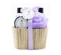 ¡25% DTO! Set de Baño Cubo de Madera Lavender Botanique