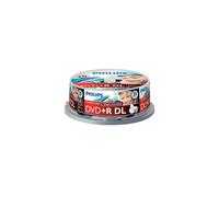25 DVD+R Doble Capa Imprimible Philips 8x 8.5GB - Eje