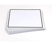 25 enveloppes pour faire-part de décès, avec cadre noir C6 = 162 x 114 mm, doublure en papier de soie noir