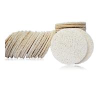 25 esponjas exfoliantes faciales, esponja natural de lufa, almohadilla de cepillo para limpieza profunda diaria, exfoliación regular, 100% libre de químicos, orgánico, exfoliante para eliminar la piel