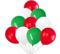 25 globos de látex de 12 pulgadas rojo blanco verde fútbol Copa Mundial equipo fan partidario