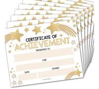 25 Gold Star Diploma Preescolar Certificados de Kindergarten para Niños - Documento de Certificado de Diploma de Kindergarten para Impresión, Certificados de Graduación de Logros Certificados para Estudiantes