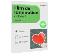 25 hojas A4, 22 x 31 cm, película de laminación en frío mate, láminas laminadas autoadhesivas para fotos y pegatinas. Compatible con plotter de corte