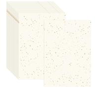 25 Hojas Cartulina Blanca A4, 250 G/m² Papel A4 Crema Premium, Crema con Relieve en Lámina de Oro Rosa para Certificados, Menús, Tarjetas de Felicitación, Cartón de fotos de papel marfil