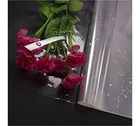 25 hojas de papel de envoltura transparente de flores de celofán grueso material de OPP impermeable material plástico regalo papel