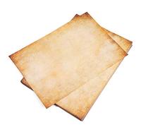25 hojas DIN A3 Papel vintage pergamino grande, 110g/m², 420x297 mm, aspecto Antiguo envejecido, Doble cara, para Escribir y imprimir, Manualidades, recortes, scrapbook
