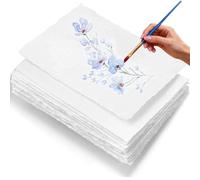 25 Hojas Papel Acuarela 300gr Algodon, A6 Papel Hecho A Mano con Textura 10,2 X 15,2 cm, Paper Acuarelas para Pintura, Bocetos, Tarjetas De Felicitación, Invitaciones, DIY Artísticas