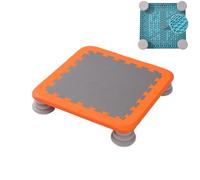 25 Inch Square Rebound Board,Jump & Bounce Trainer with Non Slip Base,Portable Mini Trampoline for Home Fitness,Exercise (Orange)
