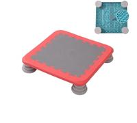 25 Inch Square Rebound Board,Jump & Bounce Trainer with Non Slip Base,Portable Mini Trampoline for Home Fitness,Exercise (Red)