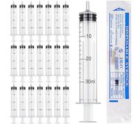 25 jeringas de calostro de 30 ml, jeringa de plástico con tapa, jeringa líquida, jeringas estériles sin aguja para laboratorio científico, medición de líquidos y dispensación, alimentación animal,