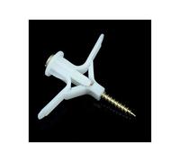 25 juegos de kit de anclaje de paneles de yeso de expansión de nailon especial con tornillos de acero al carbono galvanizado, pared autoperforada(White-50PCS)