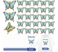 25 juegos de pines funerarios a granel con diseño de mariposa para celebración de la vida, recuerdos funerarios, tarjetas de poema conmemorativo y bolsas, regalos de condolencias para seres queridos