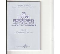 25 lecons progressives de lecture de notes et de solfege vol. 5