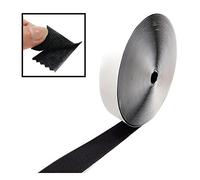 25 Metros/Belcro Adhesivo - Sólo Una Cara: Gancho - Cinta de Cierre para Pegar Cortinas, Alfombras, Telas, Mosquiteras, Cuadros, Adhesivo Fuerte, Hook and Loop, (Negro Gancho, 50mm)