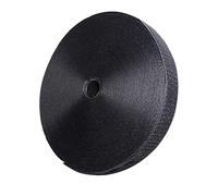 25 Metros/Belcro de Coser - Sólo Una Cara: Gancho - Fuerte Agarre, Rollo de Belcro para Unir Cortinas, Alfombras, Telas, Cinta de Cierre, Hook and Loop, (50mm Gancho, Negro)