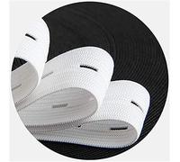 25 Metros/Cinta Elástica con Ojales para Costura, Elige Color y Grosor, Goma Elástica para Coser, Elástico para Ropa y Manualidades, Elástico de Costura, Blanco o Negro, (25M x 15MM)