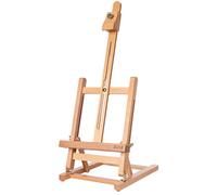 25" Mini H-Frame Caballete de Arte, Ajustable de madera de haya caballete de sobremesa de madera para la pintura, la pintura portátil de visualización de dibujo de pie para adultos, natural