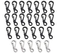 25 Mini mosquetón, Hebilla de Resorte de Metal Simple, mosquetón de Resorte Especial para Exteriores, Mini Hebilla de Mochila de Metal, Utilizada para Senderismo, Pesca y Otras Actividades