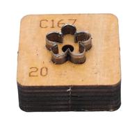 25 mm de cuero de 0.98 pulgadas de cuero, herramientas de cuero de molde de cuero de metal en forma de flores para artesanías de cuero de bricolaje (20 mm)