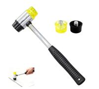 25 mm Martillo de Goma Nylon con 2 Cabezas de Repuesto y Empuñadura Antideslizante de Goma Martillo Pequeño para Joyería, Bricolaje, Artesanía del Cuero y Herramientas de Manualidades