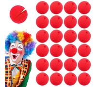 25 narices payaso rojas, esponja suave, instalación fácil, cómoda invisible, nariz de payaso, nariz payaso